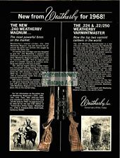 1968 WEATHERBY New .240 Magnum and .224 & .22/250 Varminteer Rifle PRINT AD picture