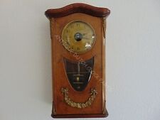 FRENCH ELECTRIC BULLE WALL CLOCK WALNUT CASE, OVERHAULED picture