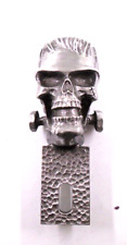 frankenstein skull head license plate topper picture