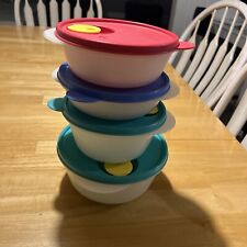 Tupperware Crystalwave Plus Containers w/Vented Lids Lot Of 4 picture