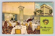 Evanston IL-Illinois, the Georgian Hotel, Advertising, Antique Vintage Postcard picture