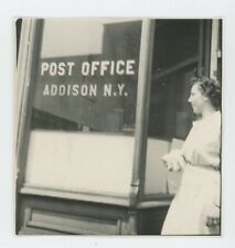Vintage Snapshot Photo Historic Main St. Downtown Post Office Addison NY 1940s picture