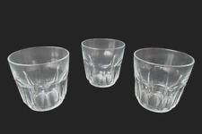 Lot of 3 Vintage Arcoroc France Clear Glass Orange Juice Glasses Petale Panel  picture