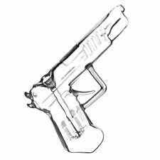 Pistol/Gun shaped Glass bubbler tobacco pipe picture