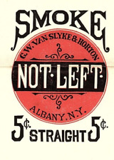 1893 ALBANY NY G.W VAN SLYKE & HORTON FINE CIGARS TOBACCO BILLHEAD RECEIPT Z4081 picture