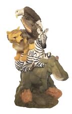 Collectible Animals of the African Plains Figurine Elephant Zebra Crocodile picture