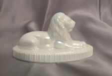 Rare Oscar Lion Pearlized White Slag Glass by Summit / Fenton Co. Opalescent... picture