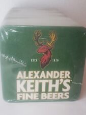 Alexander Keith's Fine Beer Coasters Est 1820 Stag Deer Logo NOS Full Sleeve picture