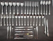 Set of 48 Pcs Vintage Oneida Community CHATELAINE Flatware Stainless  picture