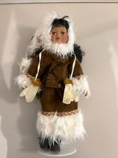 The Doll Crafter Classical Treasures Collection Eskimo Doll with Baby and stand picture