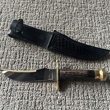 Case xx Kodiak Hunter Fixed Blade Knife Genuine Buffalo Horn 00395 picture