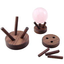 Wooden Crystal Holder Stand Support for Crystal Sphere Ball Orb Holder Display picture