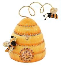Kubla Craft Bejeweled Enameled Trinket Box: Bee Hive Box, Item# 3439 picture