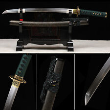 Wakizashi Sword Handmade T10 Steel Clay Tempered Japanese Samurai Real Hamon picture
