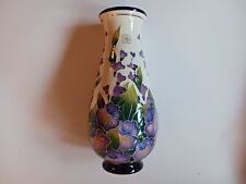 J McCall  2005 Blue Sky Pansy Vase 8 Inch picture