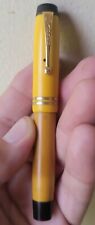 Vintage Parker Duofold Jr Lucky Curve Fountain Pen c1928 Mandarin Yellow RARE picture