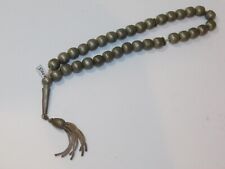 Vintage Turkish Matte Silver Tasbih 33 Mala Beads Islamic Tassel 40g  8k 85 picture