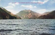 Lake Crescent Olympic Mountains Washington vintage Postcard Lowman & Hanford WA picture