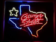 New George Strait Texas State Real glass Neon Sign 32