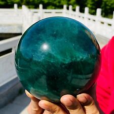 4.84LB Natural Green Fluorite Quartz Sphere Crystal Ball Reiki Healing Gem Decor picture