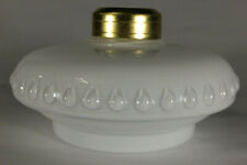 New Opal White Glass Oil Lamp Font For Cast Iron Wall Bracket No. 2 Collar #100 picture