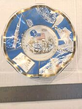 Vintage First Lunar Landing Of Mankind Glass Dish picture