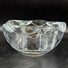 Orrefors Sweden Crystal Candy Dish Bowl votive candle holder w sticker picture