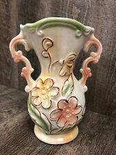 1925 Vintage Lusterware Vase Made in Brazil Floral Iridescent Porcelain EXC picture