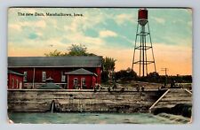 Marshalltown IA-Iowa, The New Dam, Antique, Vintage c1915 Souvenir Postcard picture