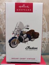 2022 Hallmark Keepsake  Ornament  Indian Chief Vintage Motorcycle   picture