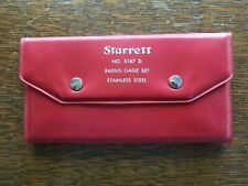 L.S. Starrett No. S167D Radius Gage Set Stainless Steel w/Pouch USA picture