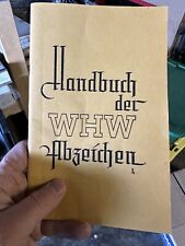 Vintage WW2 german winterhilfswerk WHW Badge Manual/book Identification READ picture