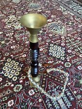 Vintage Antique Turkish Hookah Tobacco smoking pipe Brass/Wood picture