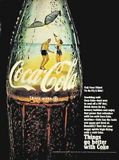 1968 Coca Cola Vintage Print Ad Kite On Beach Things Go Better With Coke  picture