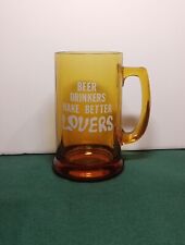 Traditional Amber Beer Mug w/Beer Drinker's Logo picture
