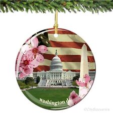 Washington DC Landmark Porcelain Ornament - Capitol Building Christmas Gift picture