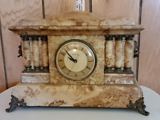 Antique ADAMANTINE “Six Column” Mantel Clock Case & Electric HAMMOND Movement picture