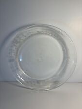 1918-19 10” PRETTY PYREX FLORAL GLASS ETCHED PIE PLATE No. 210 picture