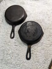 Wagner Ware Sidney O #3 Skillet 1053A & 1053N Flat Bottom Cast Iron LOT OF 2 picture