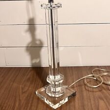 Lucite Acrylic Lamp Architectural Mid Century Modern 1960s Clear Solid Column picture