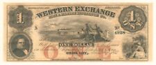 $1 Western Exchange Fire and Marine Insurance Co. - Obsolete Banknote - Broken B picture