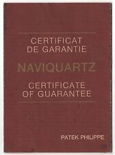 Vintage PATEK PHILIPPE Certificate of Guarantee for NAVIQUARTZ Certificato OEM / picture