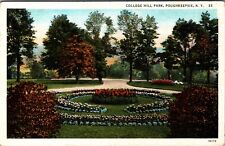 Poughkeepsie, NY College Hill Park Vintage Linen Postcard z82 picture