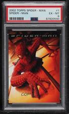 2002 Topps Marvel Spider-Man: The Movie Spider-Man #1 PSA 6 6d7 picture