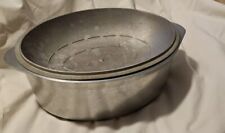 Vintage Household Institute Cooking Utensils Oval Aluminum Pan with lid picture