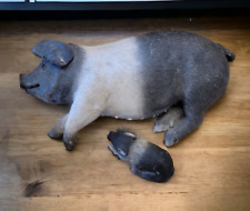 VTG Sandicast Hampshire Pig & Lil Snoozers Set of 2 Figurines Sandra Brue USA picture