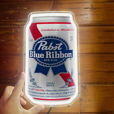 Pabst Blue Ribbon Beer Can Bar Club Poster Silicone LED Neon Sign Light 12x7 G1 picture