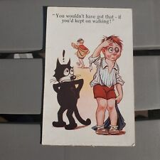 VINTAGE 1920s Felix the Comic Film Cat Used Postcard KEPT ON WALKING 17 picture