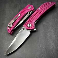 VORTEK CORAL 9Cr18MoV Ball Bearing Flipper Blade EDC Folding Pocket Knife Pink picture