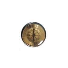 Compass Button Pin Old Style Gold Compass Pin-Back Backpack Jacket Pin 1